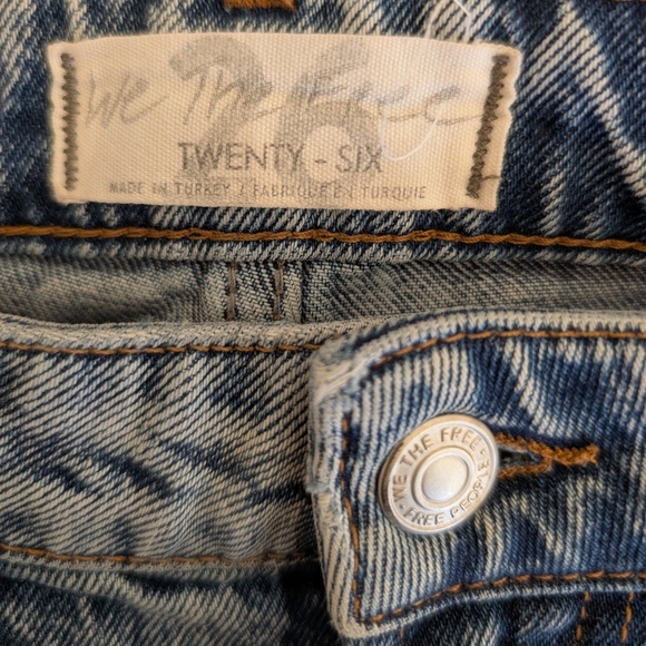 We The Free Womens 26 Dakota Straight Leg Denim Jeans 100% Cotton Classic Boho - Picture 7 of 8